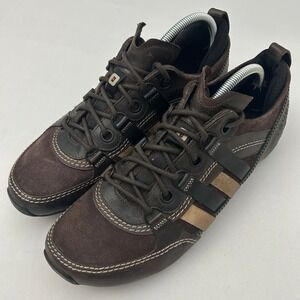 Tsubo Shoes Mens 11.5 Brown Leather Suede Sneakers Contrast Stitch Lace Up
